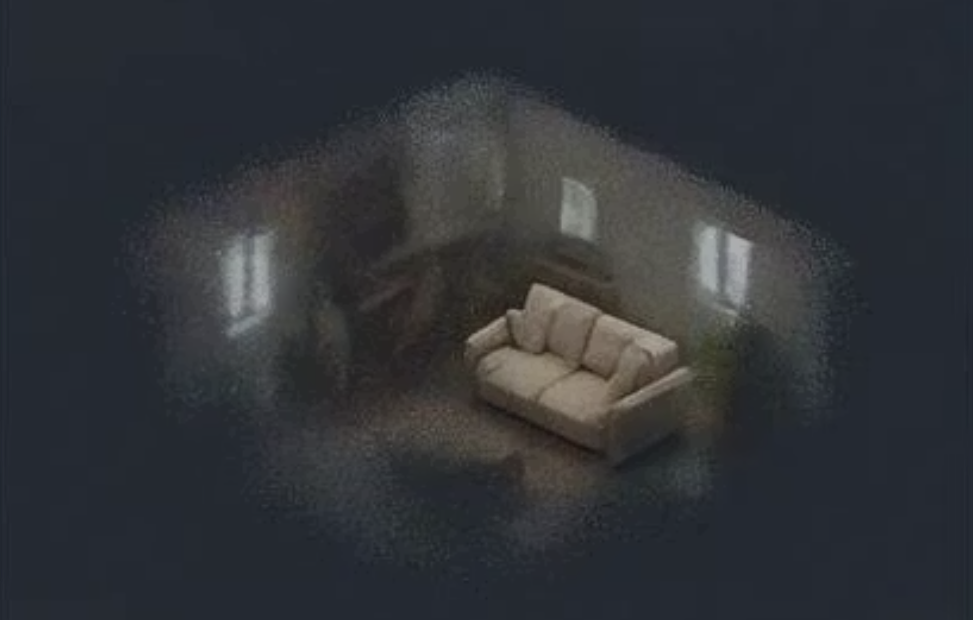 AI Gaussian splatting technology